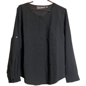 Elizabeth & Clarke Black womens blouse sz12